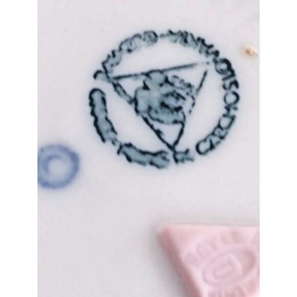 Vintage  Royal Dux Bohemia Pink Rose hand painted Vase  5 1/2" tall - Picture 10 of 10